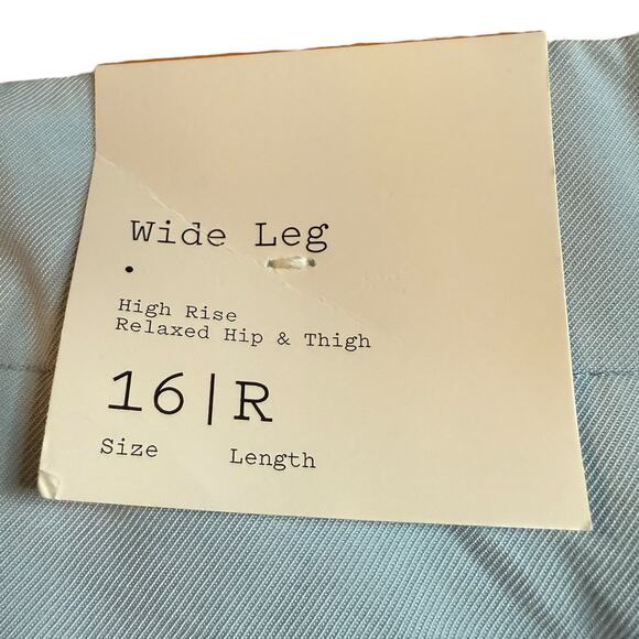 NWT A New Day light baby blue wide leg high rise pants - Women's 16 - Picture 5 of 6